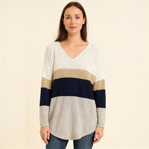 Umgee lightweight color block oversized sweater size small